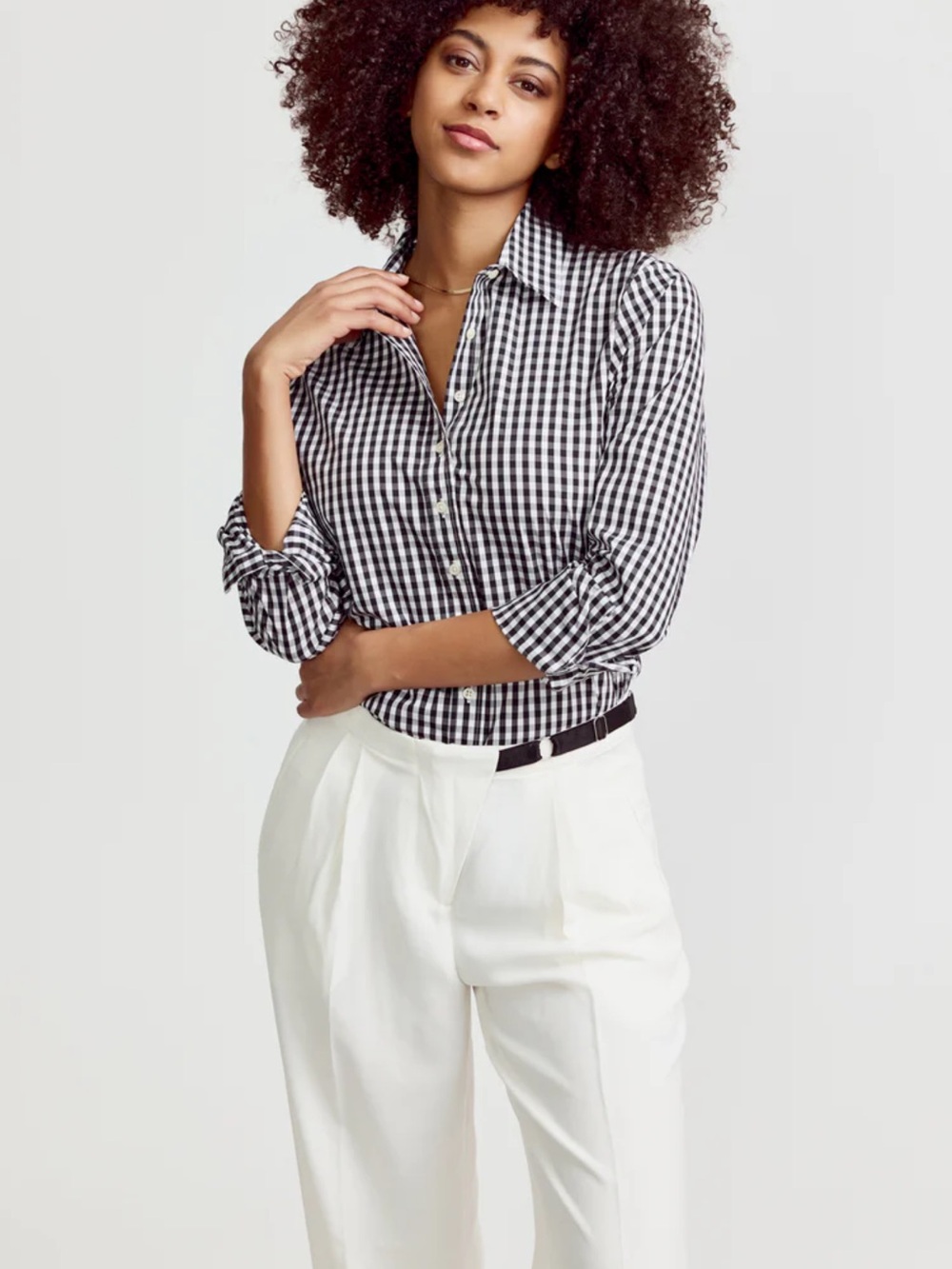 Rochelle Behrens The shirt Plaid button up dress shirt medium